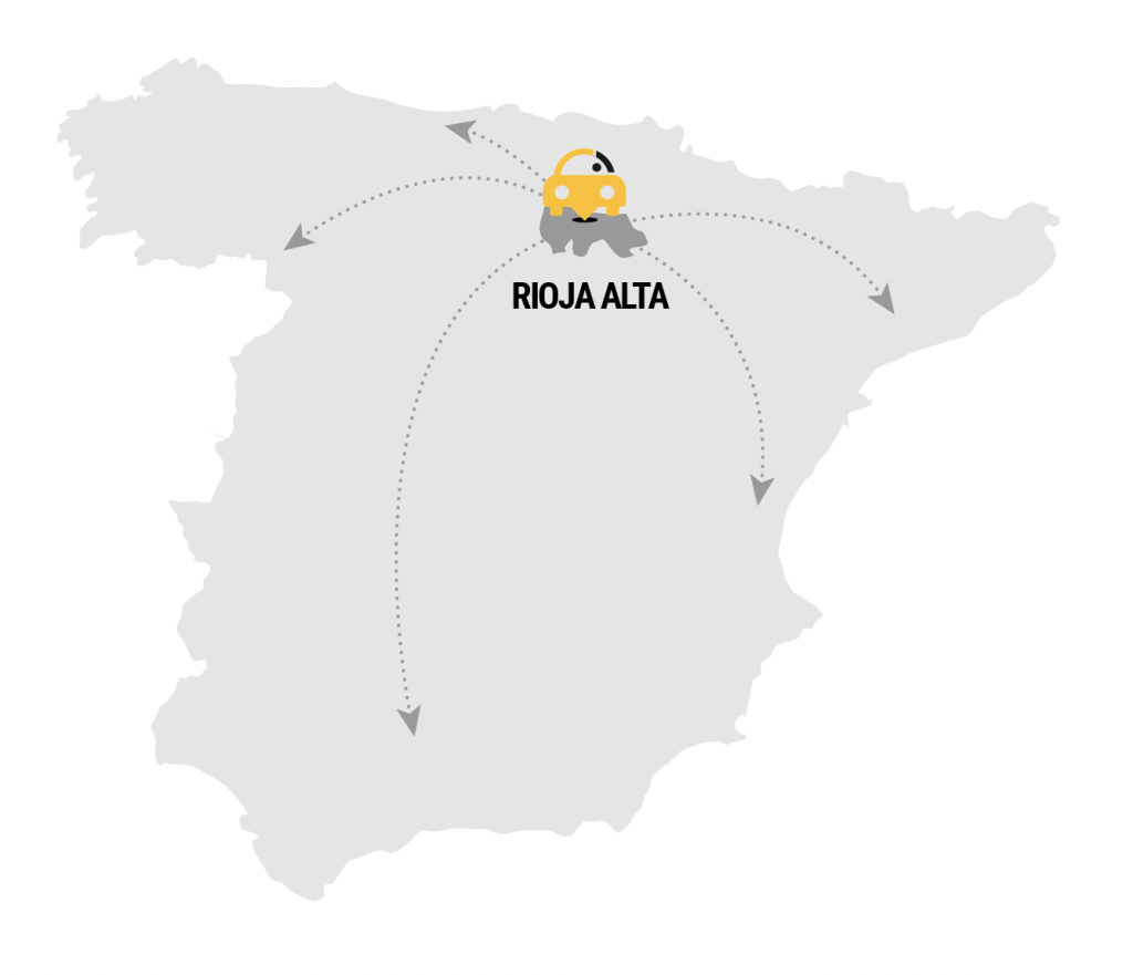 Mapa de La Rioja Alta